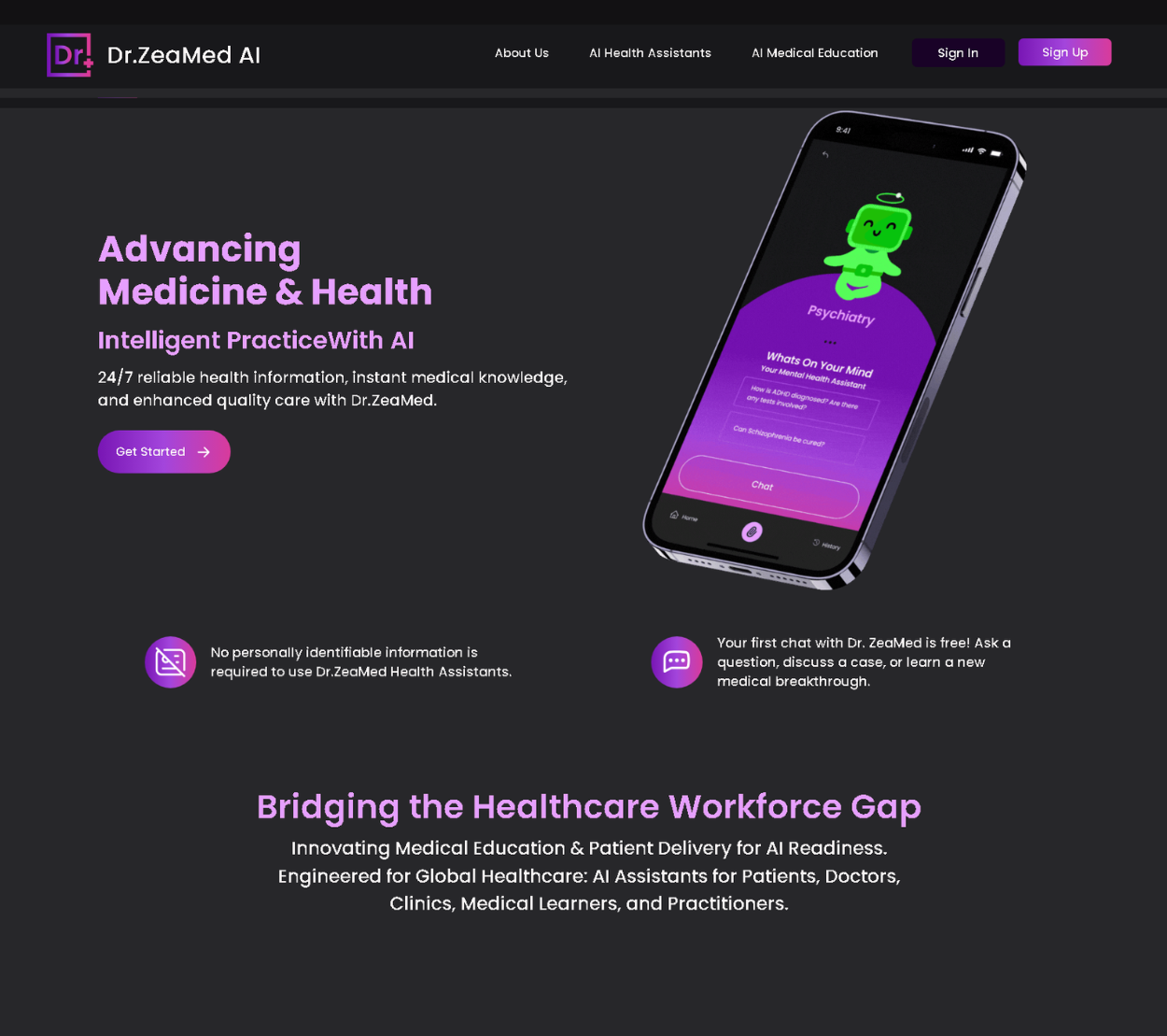  Dr.ZeaMed.AI- AI HEALTH ASSISTANTS PLATFORM