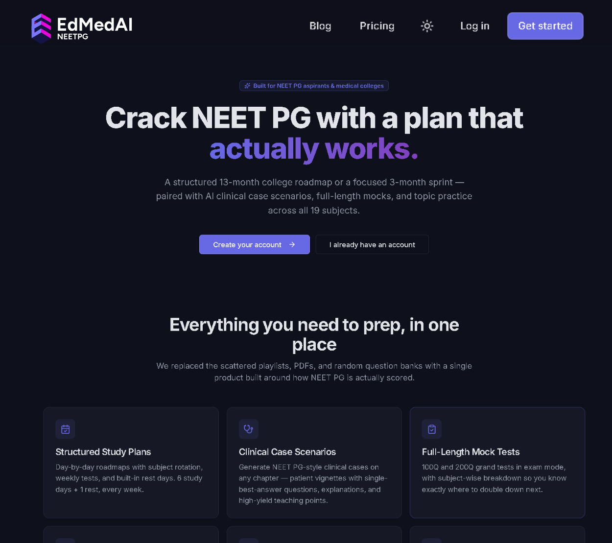  EdMedAI NEET PG- AI NEET PG PREPARATION PLATFORM